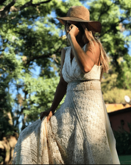 Ines dorado top vestidos
