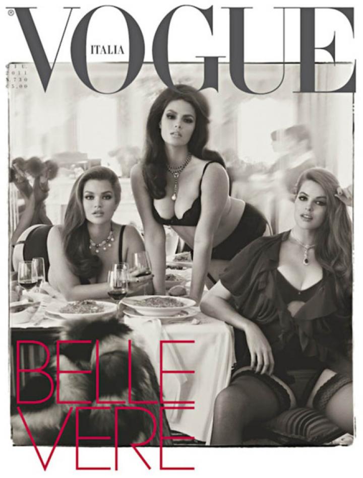 Belle Vere. Vogue Italia apuesta por otro modelo de belleza en su número de junio de 2011.